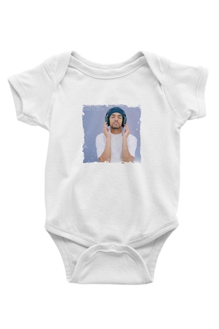 Craig David Baskılı Unisex Beyaz Bebek Body - Zıbın