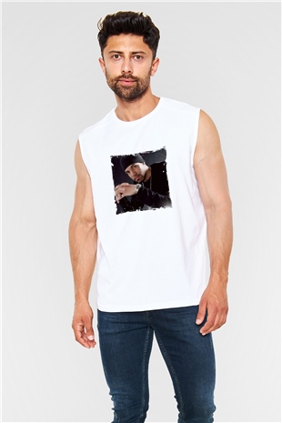 Craig David Baskılı Unisex Beyaz Kolsuz Tişört