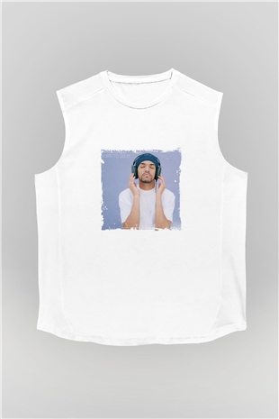 Craig David Baskılı Unisex Beyaz Kolsuz Tişört