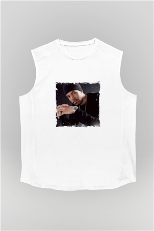 Craig David Baskılı Unisex Beyaz Kolsuz Tişört
