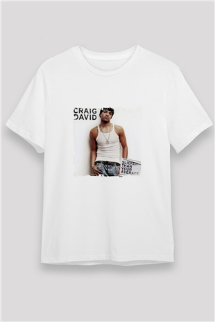 Craig David Baskılı Unisex Beyaz Tişört