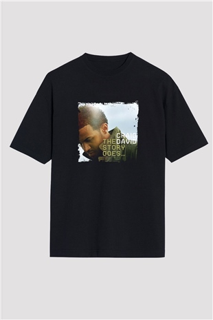 Craig David Baskılı Unisex Oversize Siyah Tişört
