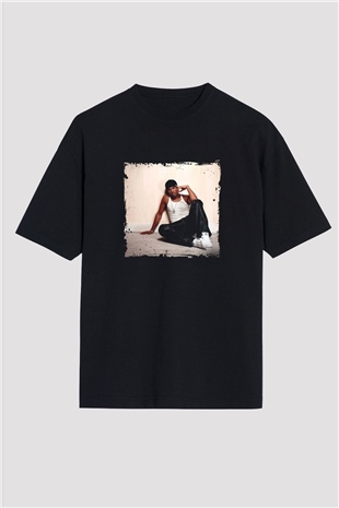 Craig David Baskılı Unisex Oversize Siyah Tişört