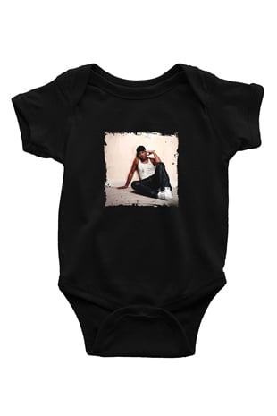 Craig David Baskılı Unisex Siyah Bebek Body - Zıbın