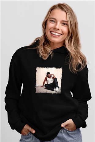 Craig David Baskılı Unisex Siyah Hoodie