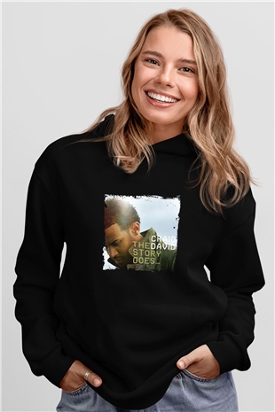Craig David Baskılı Unisex Siyah Hoodie