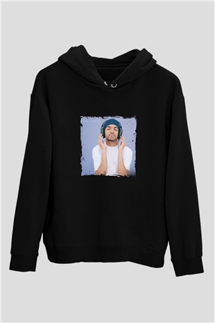 Craig David Baskılı Unisex Siyah Hoodie
