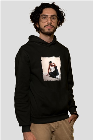 Craig David Baskılı Unisex Siyah Hoodie