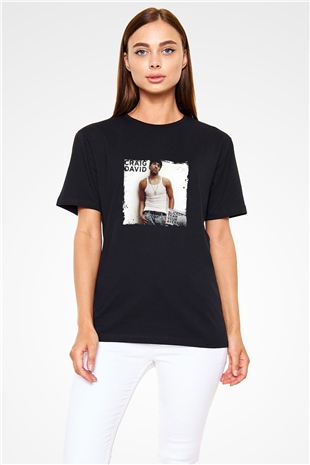 Craig David Baskılı Unisex Siyah Tişört