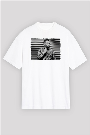 Craig David Beyaz Oversize Tişört Oversize T-shirt - TişörtFabrikası
