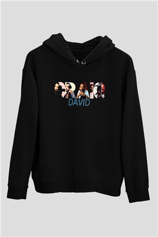 Craig David Siyah Unisex Kapüşonlu Sweatshirt