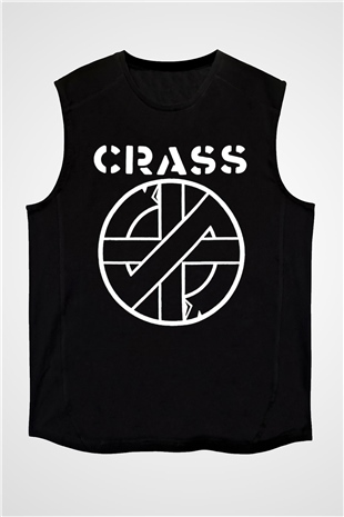 Crass Siyah Unisex Kolsuz Tişört