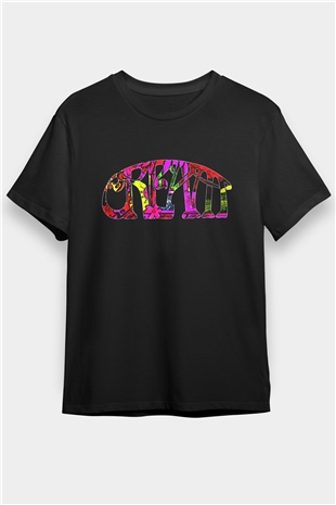 Cream Baskılı Unisex Siyah Tişört - Tshirt