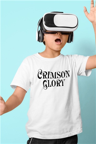 Crimson Glory Baskılı Beyaz Unisex Çocuk Tişört