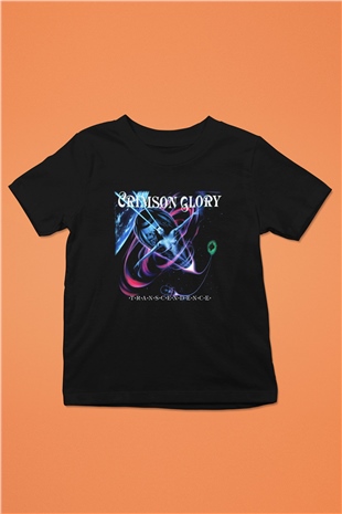 Crimson Glory Baskılı Siyah Unisex Çocuk Tişört