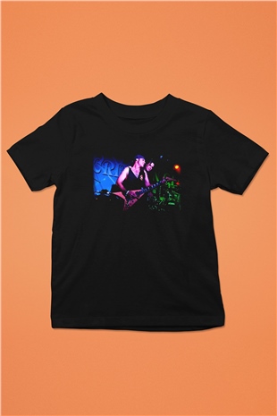 Crimson Glory Baskılı Siyah Unisex Çocuk Tişört