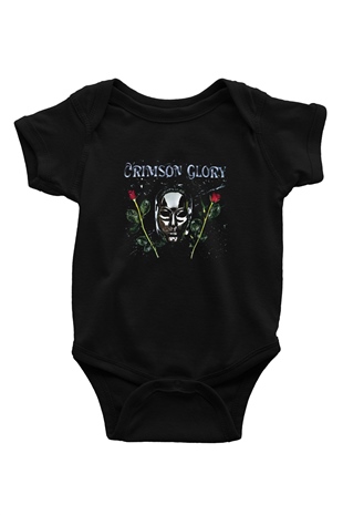 Crimson Glory Baskılı Unisex Siyah Bebek Body - Zıbın