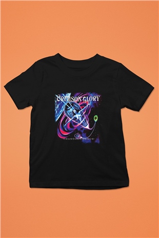 Crimson Glory Baskılı Unisex Siyah Çocuk Tişört