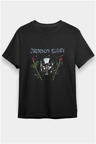 Crimson Glory Baskılı Unisex Siyah Tişört
