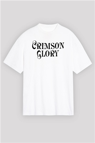 Crimson Glory Beyaz Unisex Oversize Tişört T-Shirt