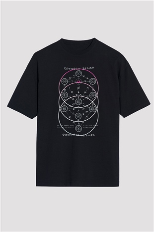 Crimson Glory Siyah Oversize Tişört Oversize T-shirt - TişörtFabrikası