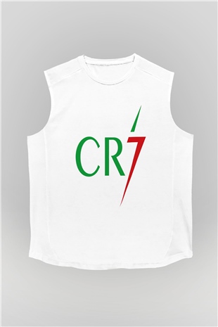 Cristiano Ronaldo Beyaz Unisex Kolsuz Tişört