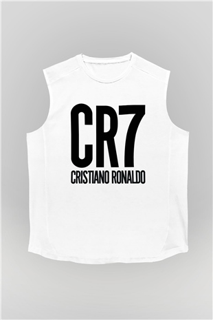 Cristiano Ronaldo Beyaz Unisex Kolsuz Tişört