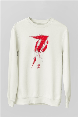 Cristiano Ronaldo Beyaz Unisex Sweatshirt