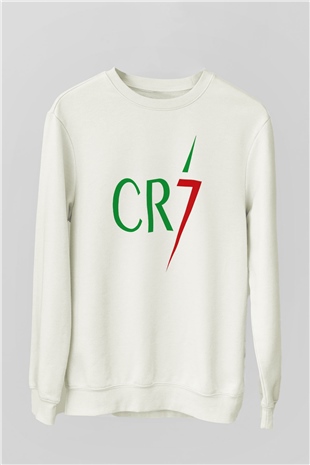 Cristiano Ronaldo Beyaz Unisex Sweatshirt