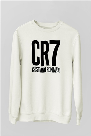 Cristiano Ronaldo Beyaz Unisex Sweatshirt