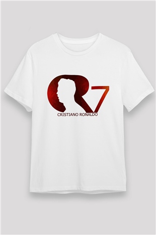 Cristiano Ronaldo Beyaz Unisex Tişört T-Shirt - TişörtFabrikası