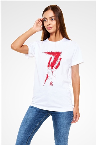 Cristiano Ronaldo Beyaz Unisex Tişört T-Shirt - TişörtFabrikası