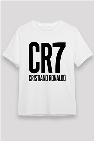 Cristiano Ronaldo Beyaz Unisex Tişört T-Shirt - TişörtFabrikası