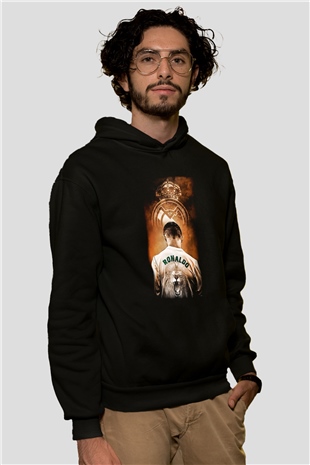 Cristiano Ronaldo Siyah Unisex Hoodie