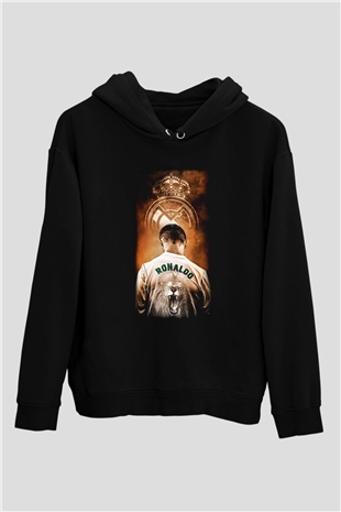 Cristiano Ronaldo Siyah Unisex Hoodie
