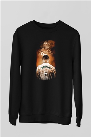 Cristiano Ronaldo Siyah Unisex Sweatshirt