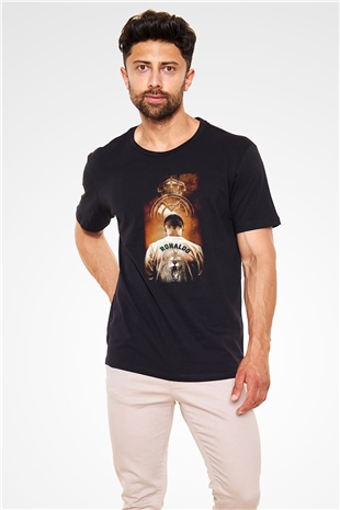 Cristiano Ronaldo Siyah Unisex Tişört T-Shirt - TişörtFabrikası
