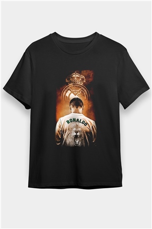 Cristiano Ronaldo Siyah Unisex Tişört T-Shirt - TişörtFabrikası