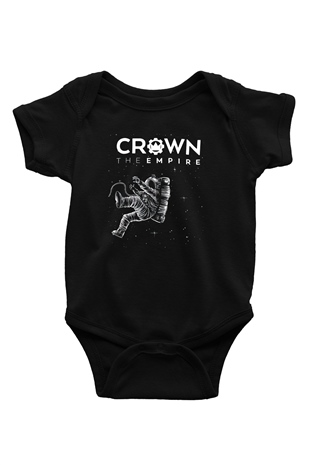 Crown the Empire Baskılı Siyah Bebek Body - Zıbın