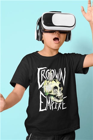 Crown the Empire Baskılı Siyah Unisex Çocuk Tişört