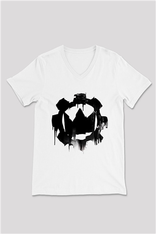 Crown the Empire Beyaz Unisex V Yaka Tişört