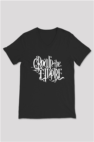 Crown the Empire Siyah Unisex V Yaka Tişört