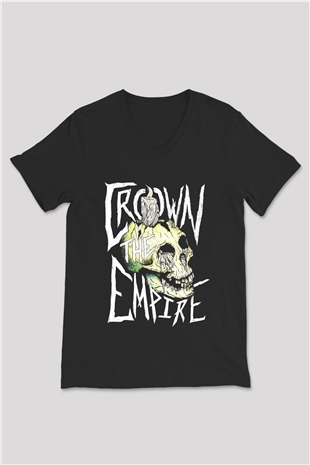 Crown the Empire Siyah Unisex V Yaka Tişört T-Shirt