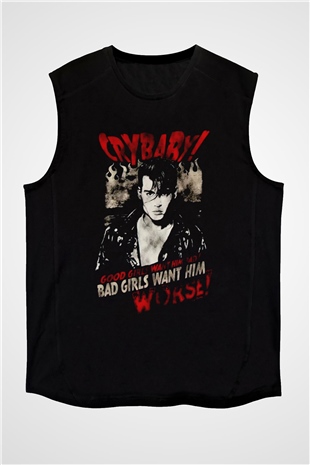 Cry-Baby Siyah Unisex  Kolsuz Tişört