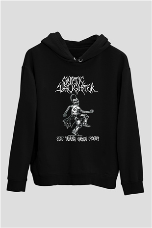 Cryptic Slaughter Siyah Unisex Kapüşonlu Sweatshirt