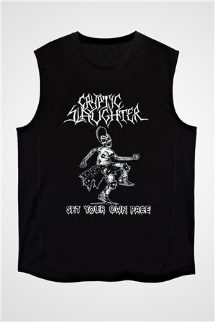 Cryptic Slaughter Siyah Unisex Kolsuz Tişört