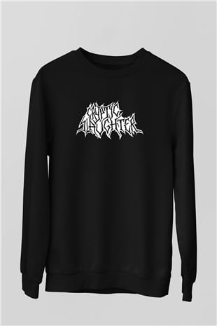 Cryptic Slaughter Siyah Unisex Sweatshirt