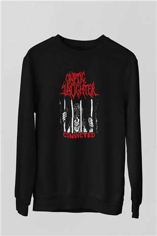 Cryptic Slaughter Siyah Unisex Sweatshirt