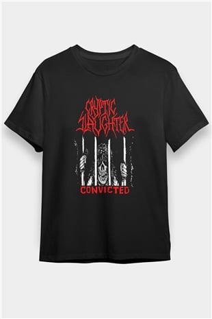 Cryptic Slaughter Siyah Unisex Tişört T-Shirt - TişörtFabrikası