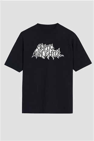 Cryptic Slaughter Siyah Oversize Tişört Oversize T-shirt - TişörtFabrikası